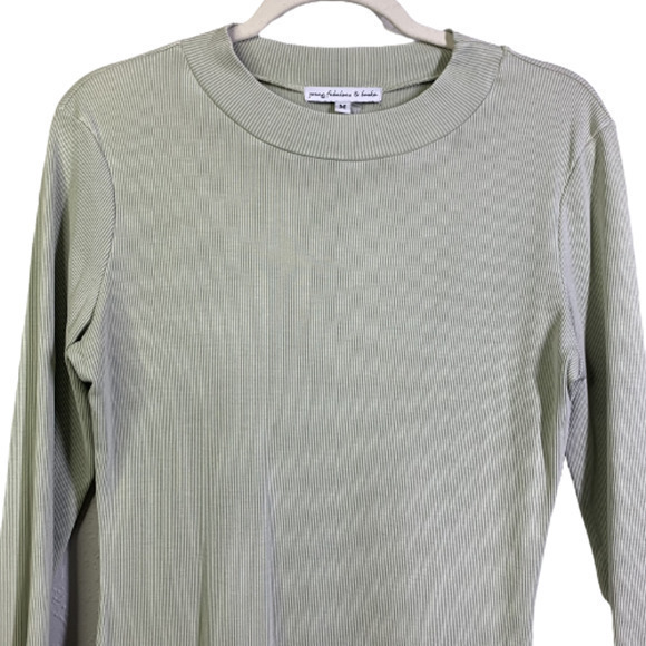 YOUNG FABULOUS & BROKE Light‎ Khaki Ribbed Bodycon Dress - Picture 2 of 9